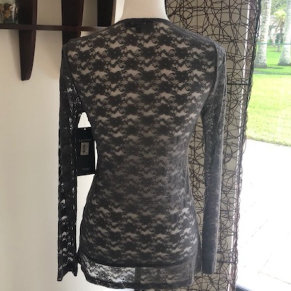 🌻 Karen Kane Sheer Lace Knot Top 🌻 - Picture 5 of 7